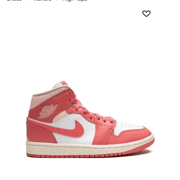 NEW Air Jordan 1 Mid "Strawberries And Cream" sneakers 8.5 - Picture 1 of 8